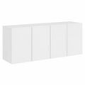 Moderner TV-Wandschrank mit großem Stauraum, 2er-Set, weiß