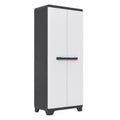 Keter Kunststoff-Gartenschrank, Besenschrank, Hellgrau, 68x39x173cm