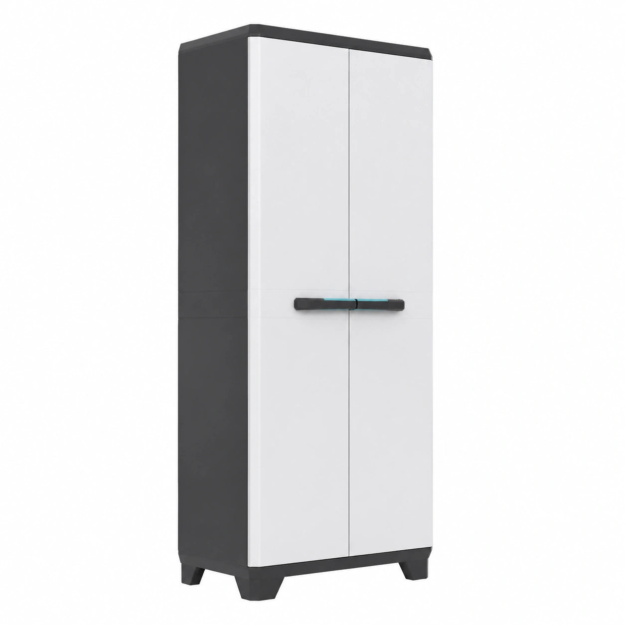 Keter Kunststoff-Gartenschrank, Besenschrank, Hellgrau, 68x39x173cm
