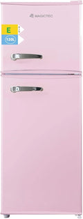 magictec Kühl-Gefrierkombination, 120 L, Low Frost, Rosa