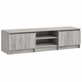 Industrieller TV-Schrank aus Holzwerkstoff, Grau Sonoma, 140x40x36 cm
