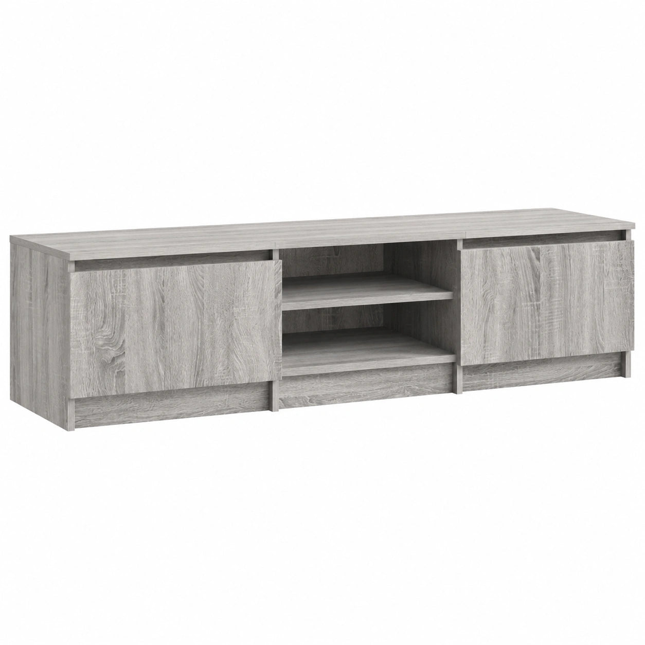 Industrieller TV-Schrank aus Holzwerkstoff, Grau Sonoma, 140x40x36 cm