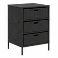 Poly Rattan Gartenschrank mit Großem Stauraum, Wetterfester Terrassenschrank