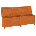 Große Holz-Gartenbox 198,5x50x56,5 cm, robuste Tannenholz-Aufbewahrung für Garten, Terrasse und Balkon, hellbraun
