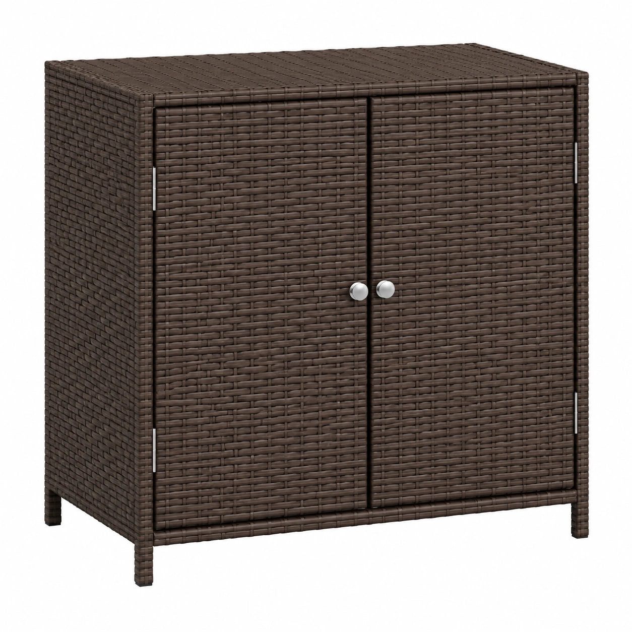 Brauner Gartenstuhl aus Poly Rattan, 83x45x76 cm, 9.4 kg