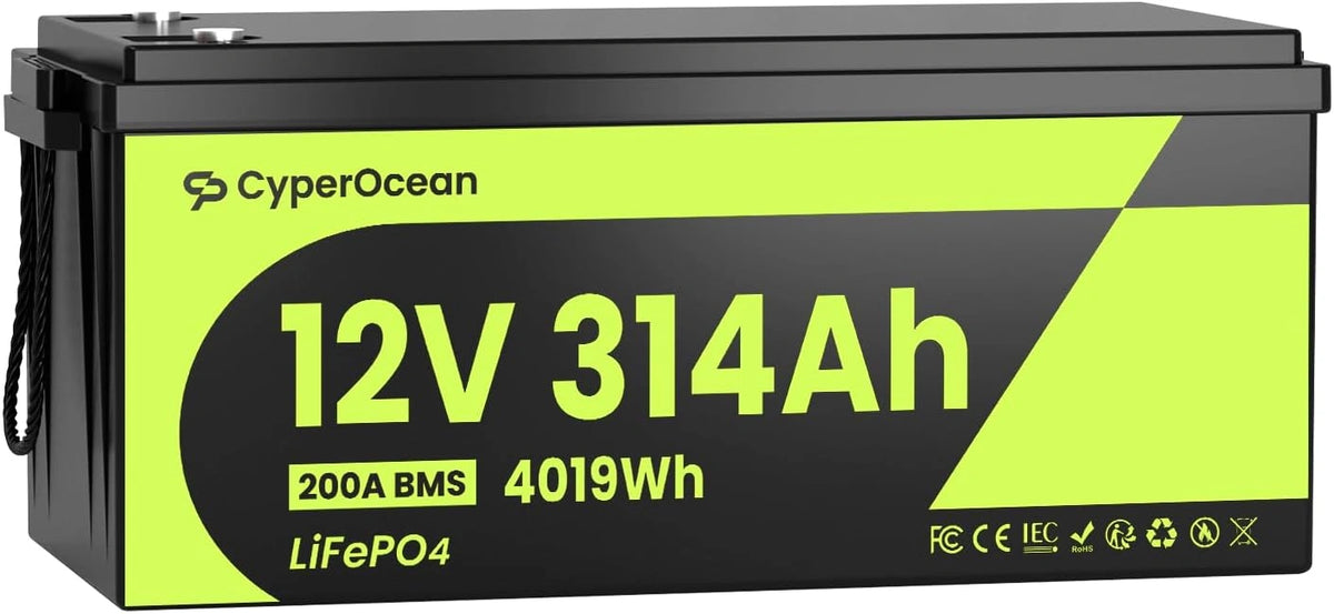 CyperOcean Akku LiFePO4, 314 Ah, 12 V