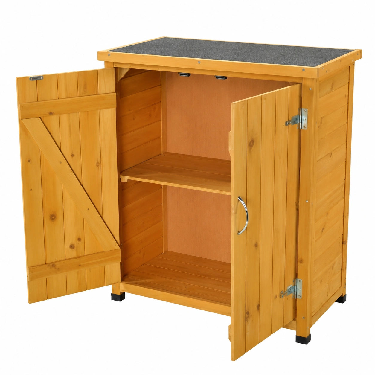 Geräumiger Gartenschrank mit Doppeltüren für den Außenbereich