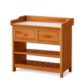 Massiver Akazienholz-Gartenschrank mit Schubladen und Regalen, 78x36,5x78 cm, langlebiger Stauraum für Terrasse und Balkon