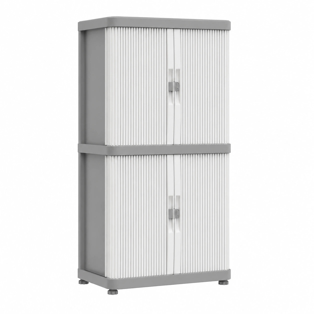 Kreher Universalschrank mit Rolltüren, Wand- und Hängeschrank, extra viel Stauraum, modernes Design, XL mit 4 Einlegeböden