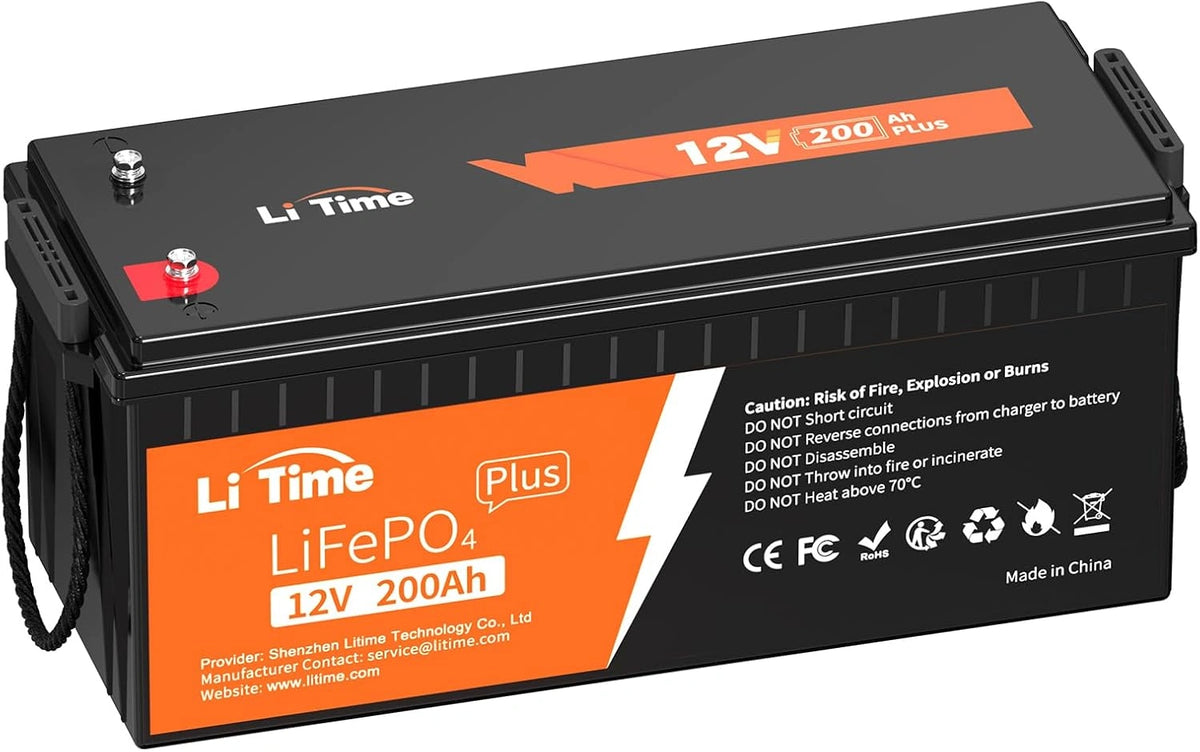 Litime Akku LiFePO4, 200 Ah, 12 V