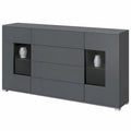 Elegante Kommode Grömitz V2 mit Stauraum, Anthrazit/Grau
