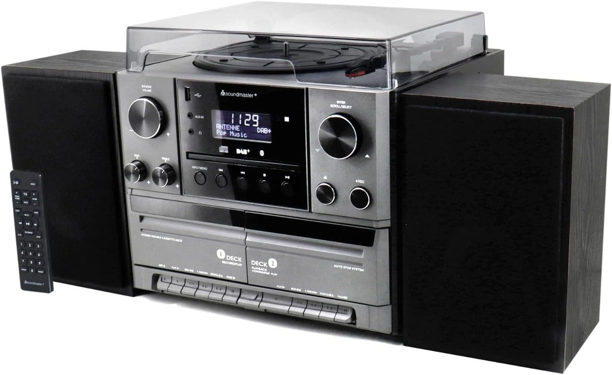 Soundmaster Plattenspieler MCD5600, Bluetooth, Schwarz