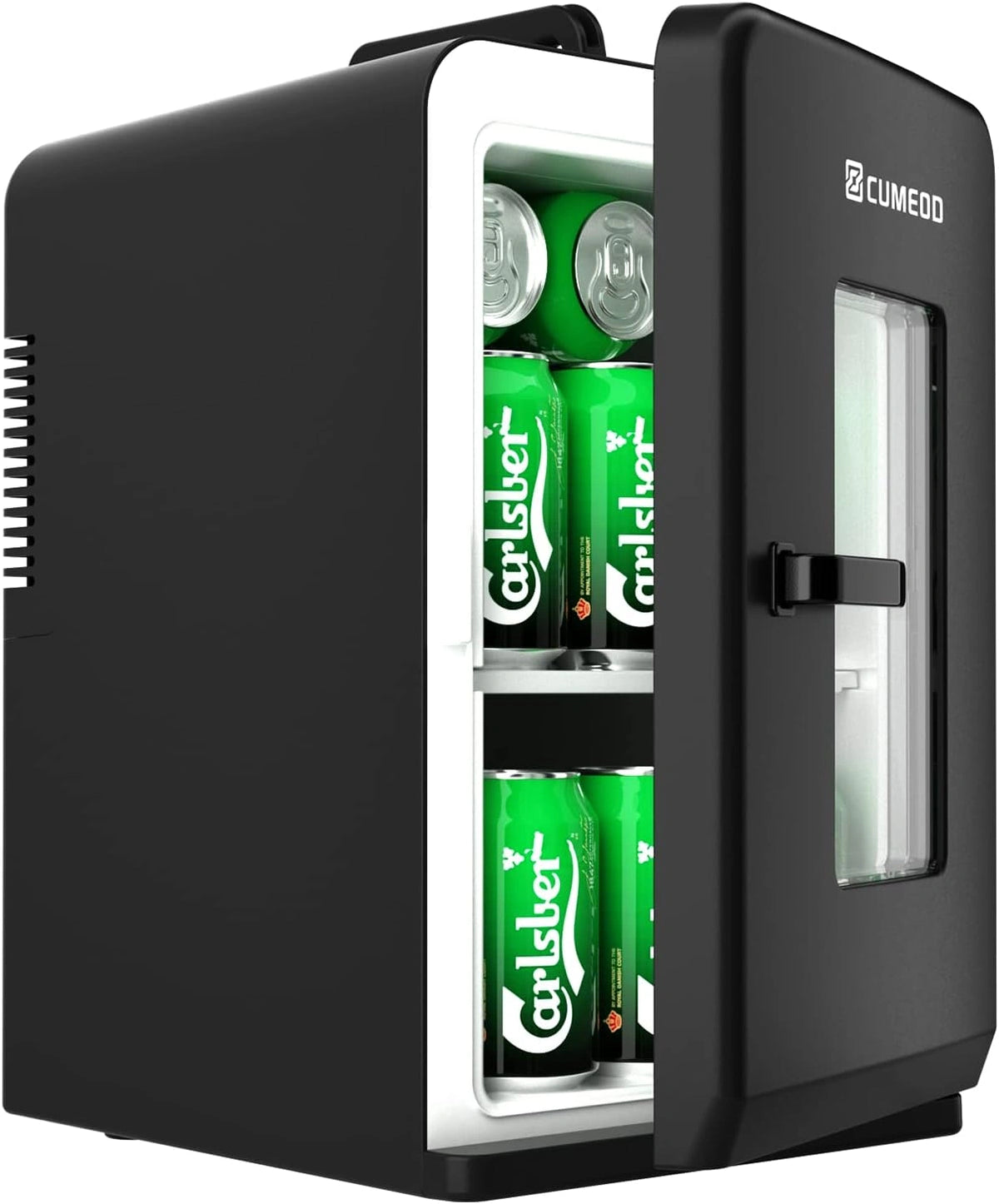 Cumeod Mini-Kühlschrank, 15 L, Heizfunktion, Schwarz