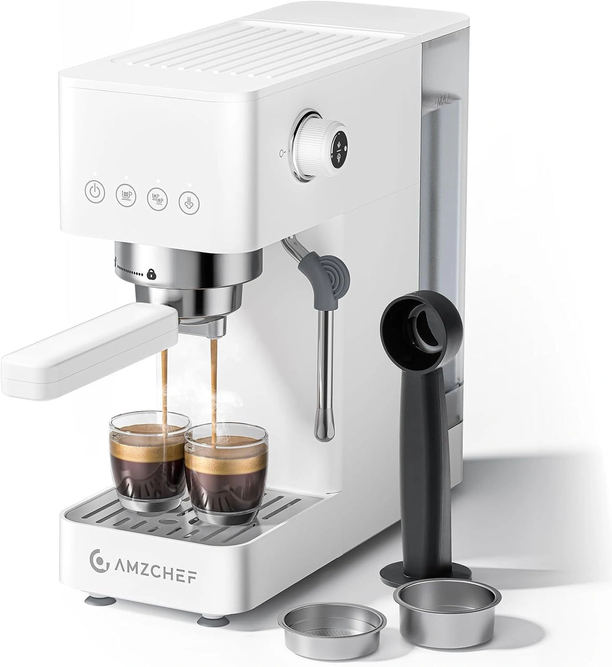 AMZCHEF Espressomaschine, Weiß