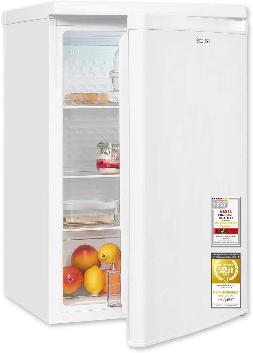 Exquisit Kühlschrank, 126 L, Weiß