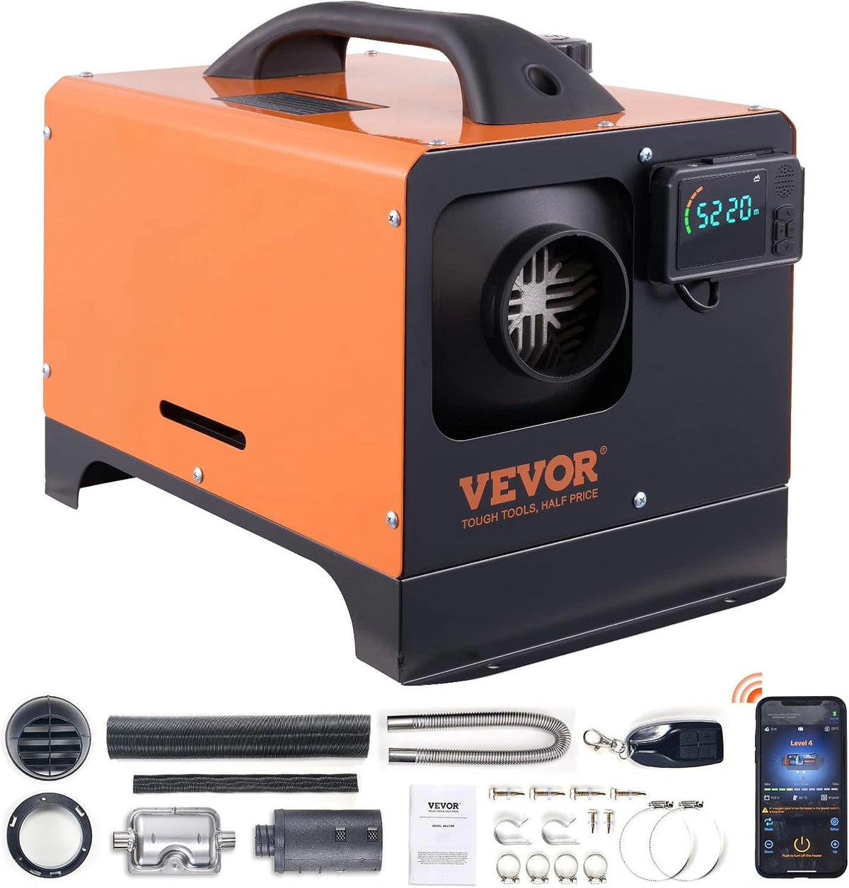 VEVOR Dieselheizung, Bluetooth, Fernbedienung