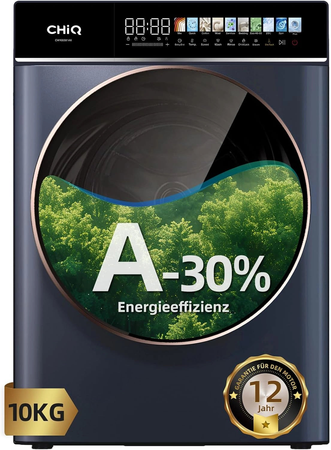 CHiQ Waschmaschine, Fassungsvermögen 10 kg