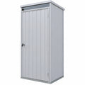Duramax Palladium Gartenschrank mit Glastür und Regalset, einstellbar, Silber
