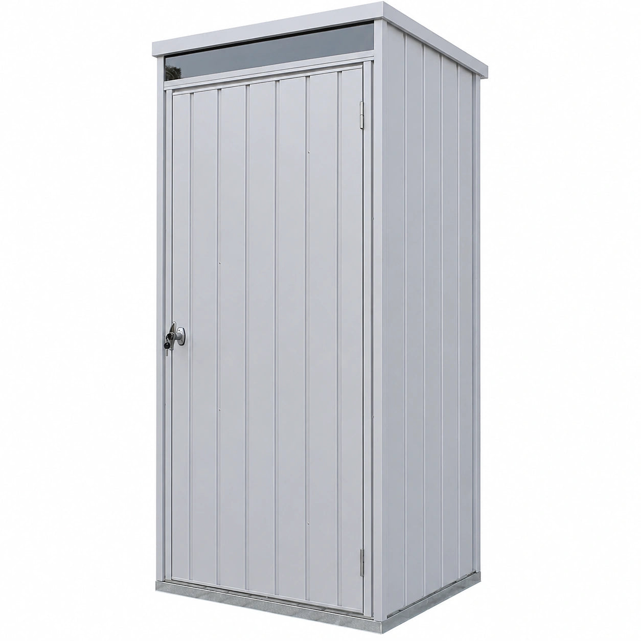 Duramax Palladium Gartenschrank mit Glastür und Regalset, einstellbar, Silber