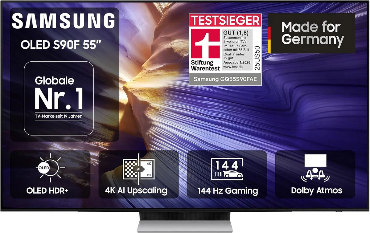 Samsung Fernseher 4K, 55 Zoll, OLED, 4K, HDR