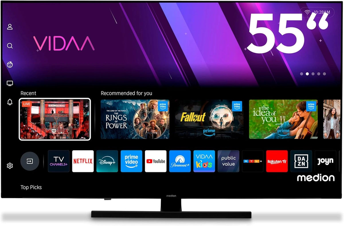 MEDION Fernseher MEDION 138, 55 Zoll, QLED, HDR, Bluetooth