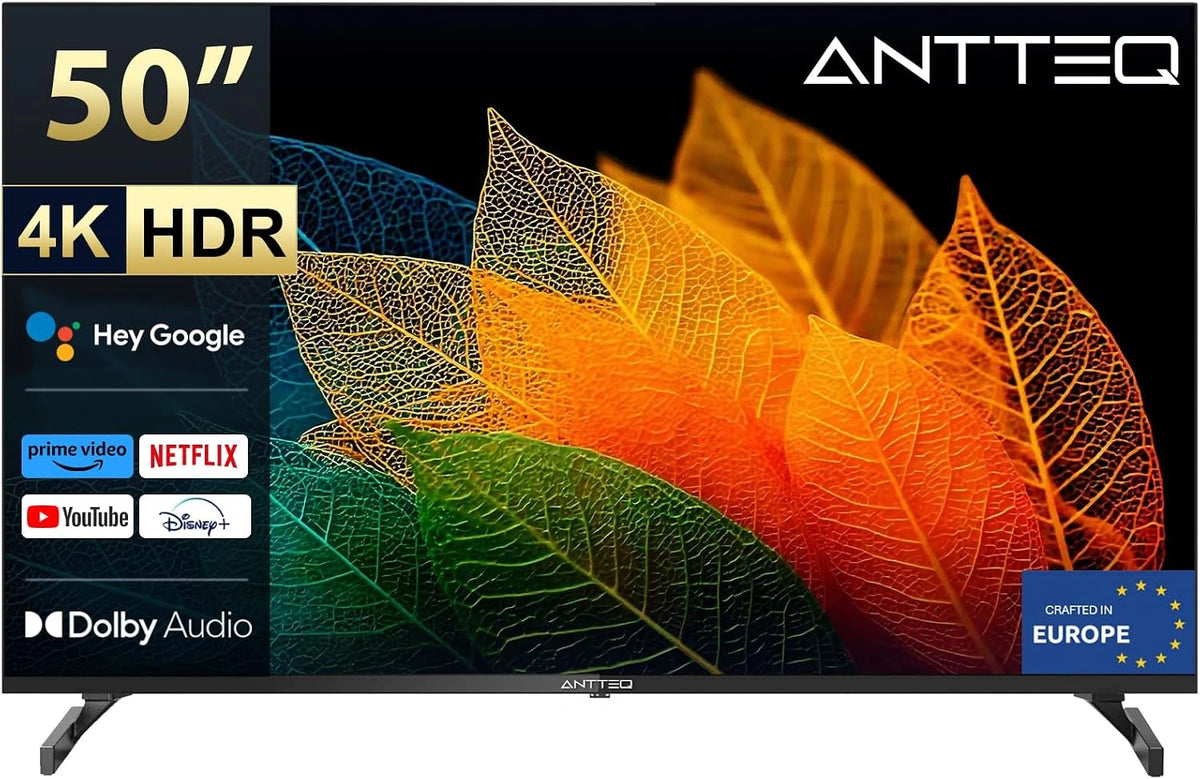 Antteq Fernseher TV 50, 50 Zoll, 4K, Bluetooth