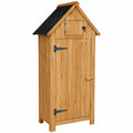 Großer Garten- und Geräteschrank aus Holz, Braun