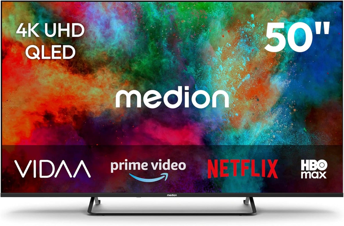 MEDION Fernseher MEDION 125, 50 Zoll, QLED, HDR, Bluetooth