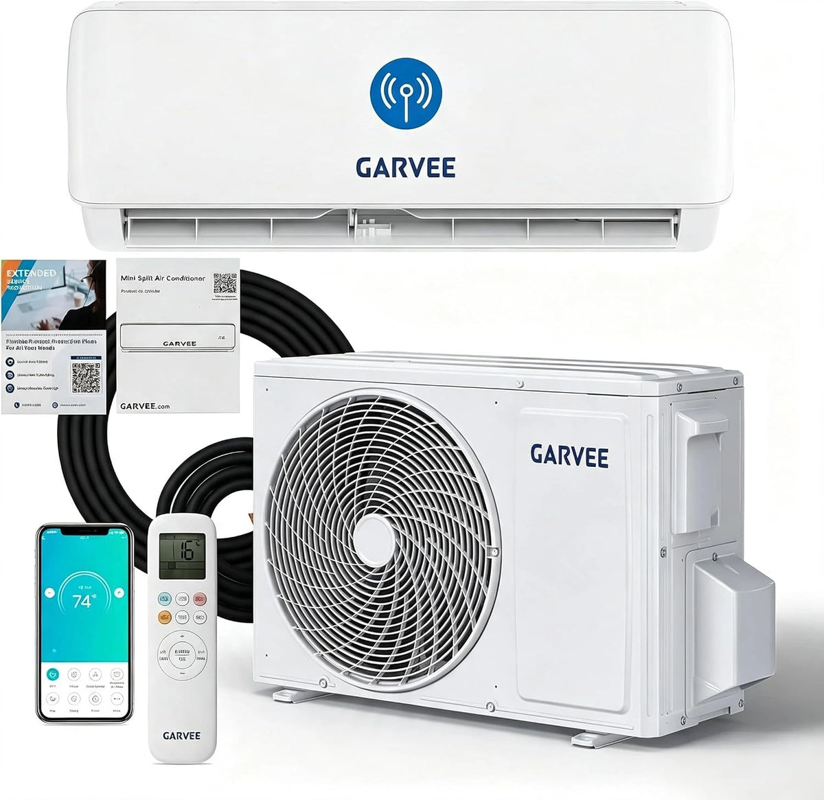 RBFGYIOP Klimaanlage, 9000 BTU, bis 35 m², WLAN, Fernbedienung