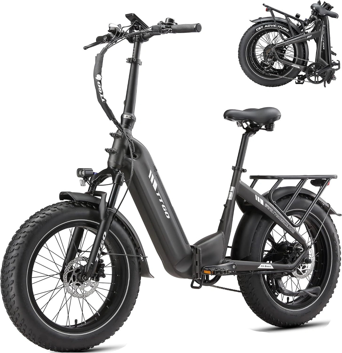 ttgo E-Bike, 4‚0 Zoll, Reichweite bis 140 km, 18 Ah, 48 V