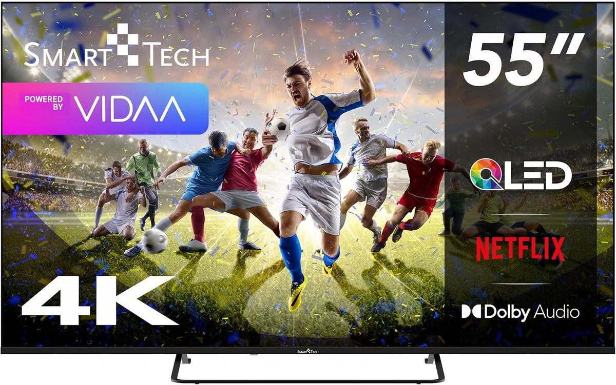 Smart Tech Fernseher 55QV02K, 55 Zoll, QLED, 4K