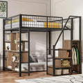 Zepneiy Hochbett Hochbett 140, 140 × 200 cm, Schwarz