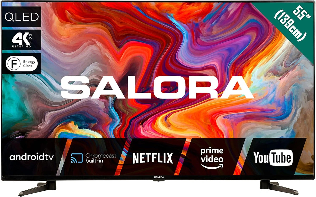 SALORA Fernseher 55QLEDTV, 55 Zoll, 4K, WLAN, Bluetooth