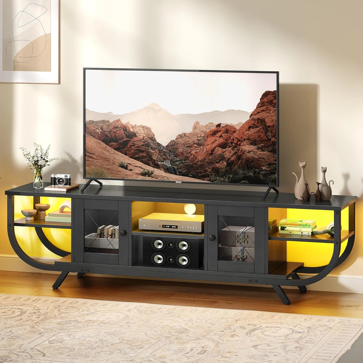 YITAHOME Fernseher, 65 Zoll, Schwarz