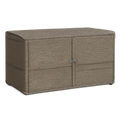 Gecheer Polyrattan Gartenschrank in Grau für Terrasse und Balkon, 110x55x60,5 cm