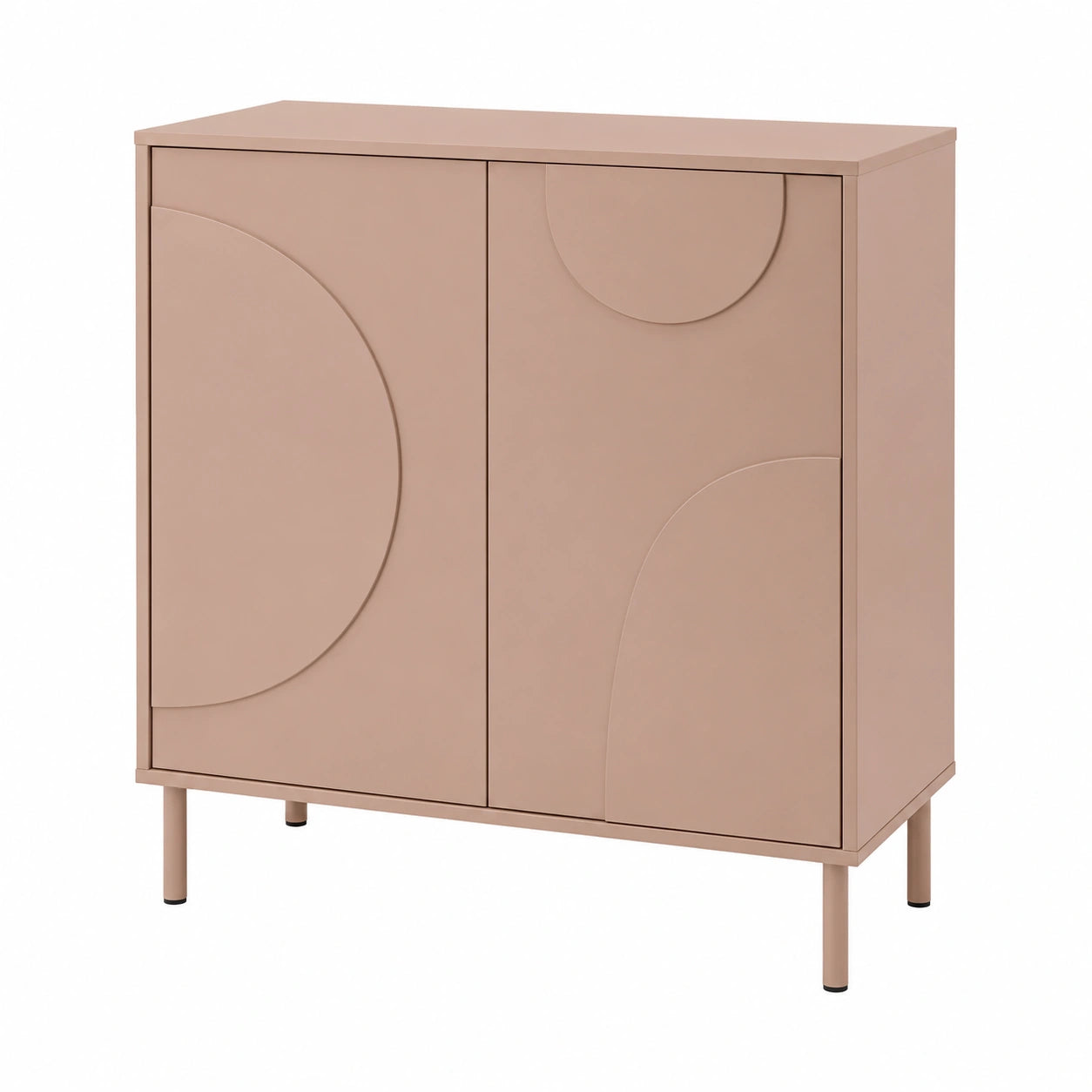Moderne Sideboard Kommode mit Push-to-Open Türen, 75x70x34 cm, Mocha Mousse